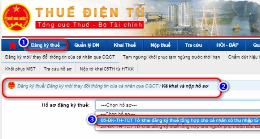 cập nhật CCCD cho mã số thuế cá nhân trực tuyến