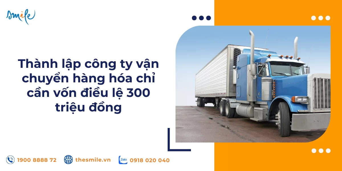 thành lập công ty vận chuyển hàng hóa